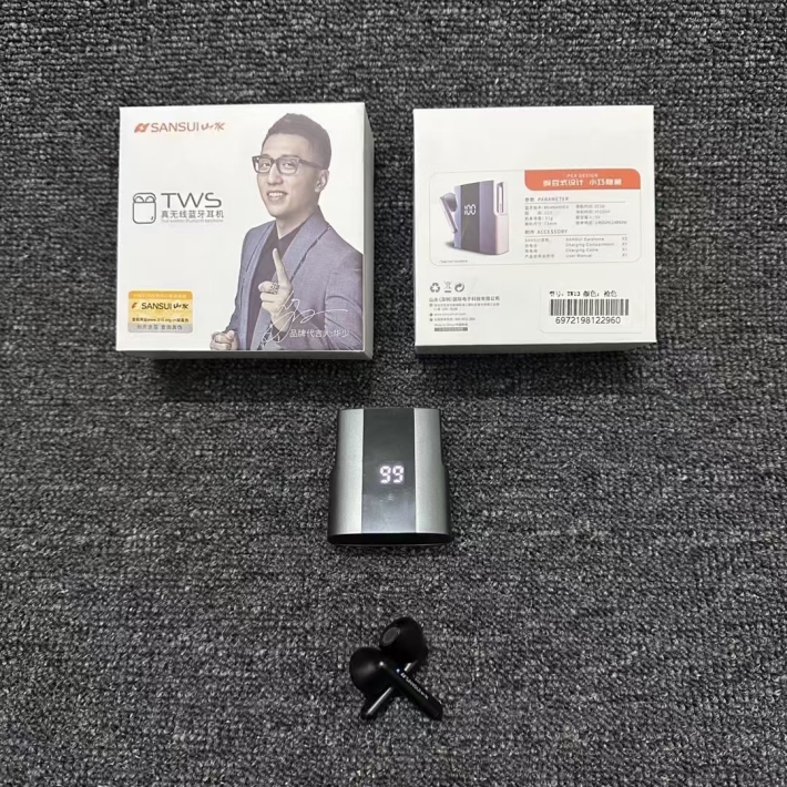 山水蓝牙耳机TW13 170个 价格：35元/个 货板正 带塑封 铝合金外壳