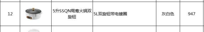 5升的鸳鸯电火锅，900多个。独立包装。