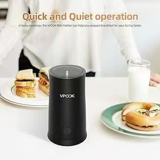 品名：VPCOK 110V电动奶泡机 可加热制冷 彩盒尺寸 ：13.5×13×21.5厘米 重量：762克 规格：每箱18台，数量450台