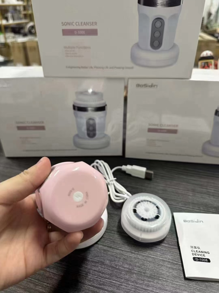 博思迪品牌洁面仪 内置电池2档调节 带蓝光杀菌 温和不刺激 红光修复 2000pcs 特价清仓走一波