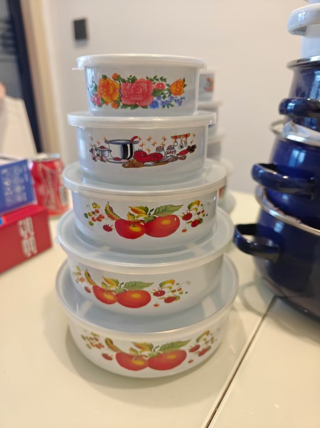 搪瓷冰碗五件套15000套，带彩盒包装，对路的来撩
