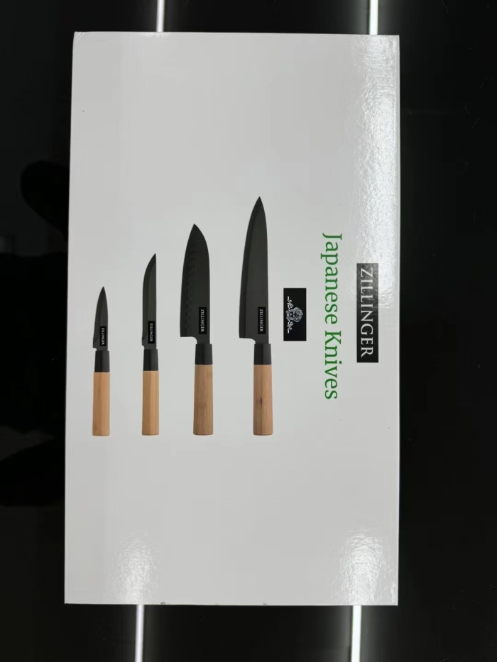 高端货 外贸出口 4件套 木柄厨师刀 不锈钢轻盈刀具 原箱原件，箱规：24套/箱 ​