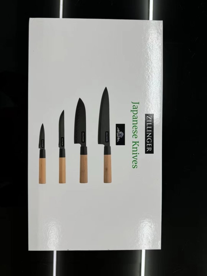 外贸出口 日式4件套 木柄厨师刀！质量非常好 不锈钢轻盈刀具 仓库6000套左右，