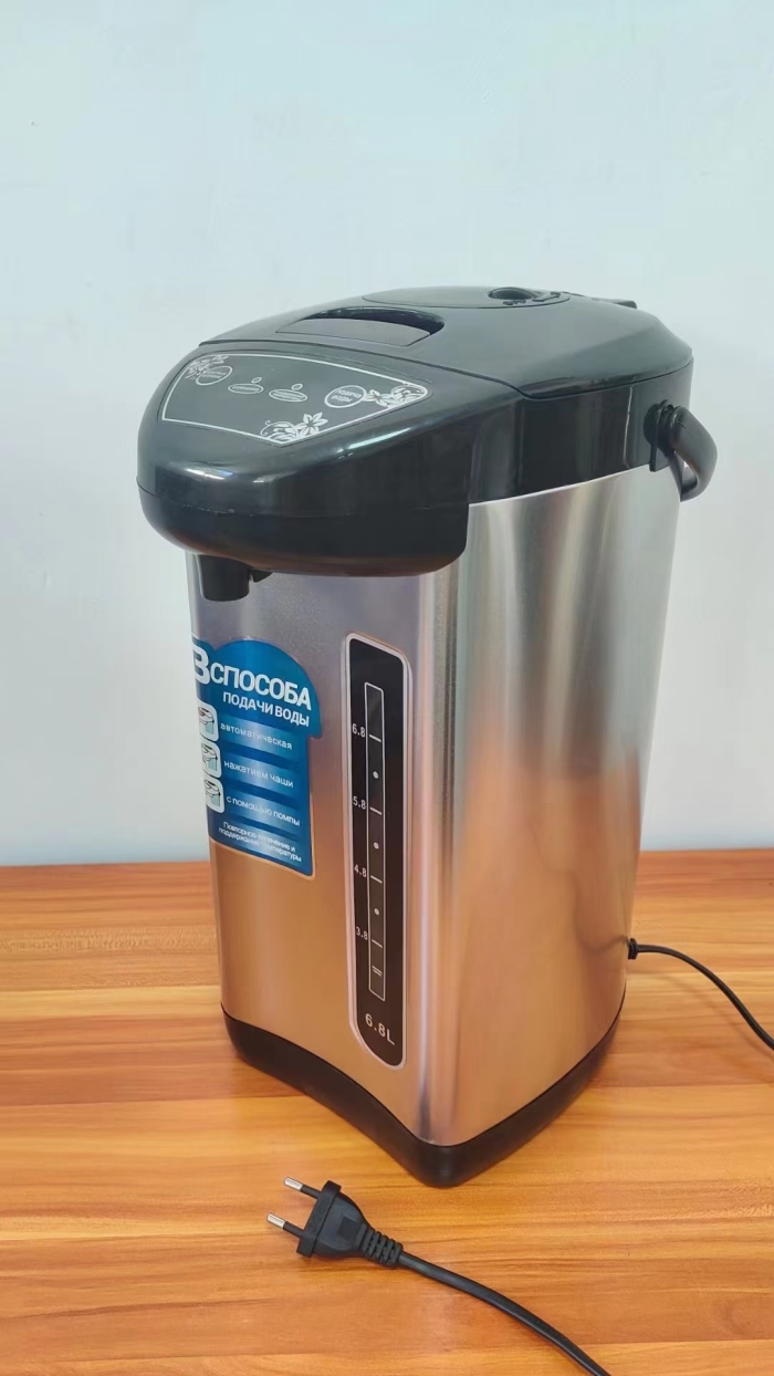 出口外贸开水瓶， 220v，欧规， 6.8升大容量， 1200台， 处理！