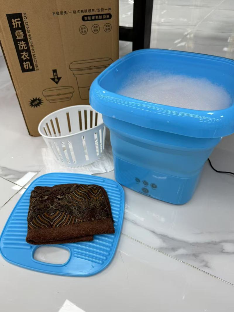 折叠便携式洗衣机到货3万个，分货1000个起，独立包装。