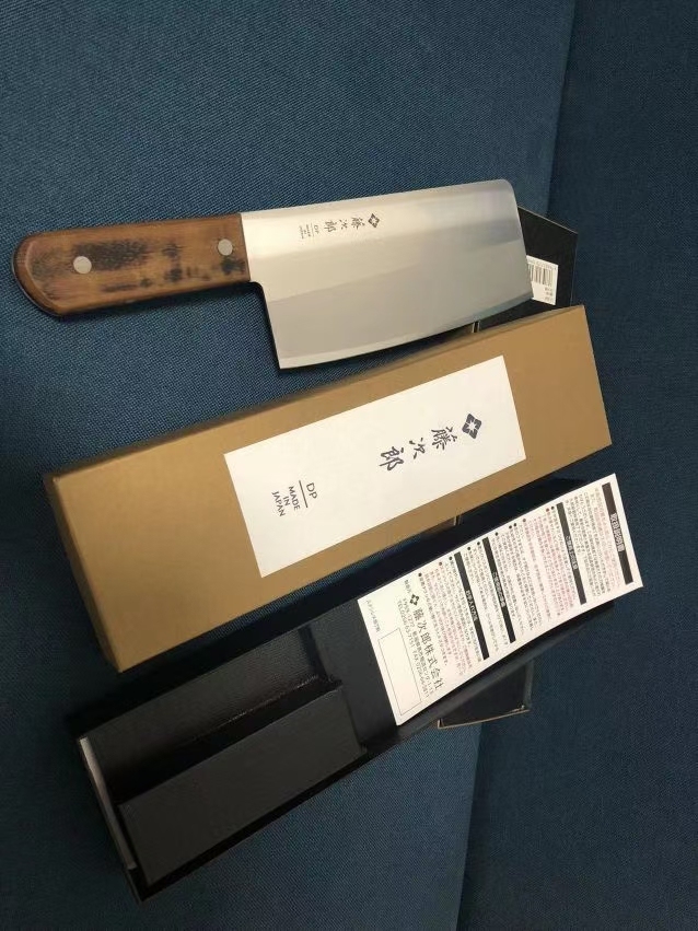 藤次郎Tojiro中华菜刀VG10不锈钢庖丁厨刀切片刀切肉多功能水果刀剁肉切丝刀三层夹钢原装进口