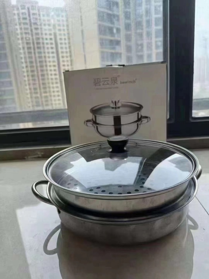 双层蒸锅不锈钢材质，8000套，库存价买新货，几块钱的事