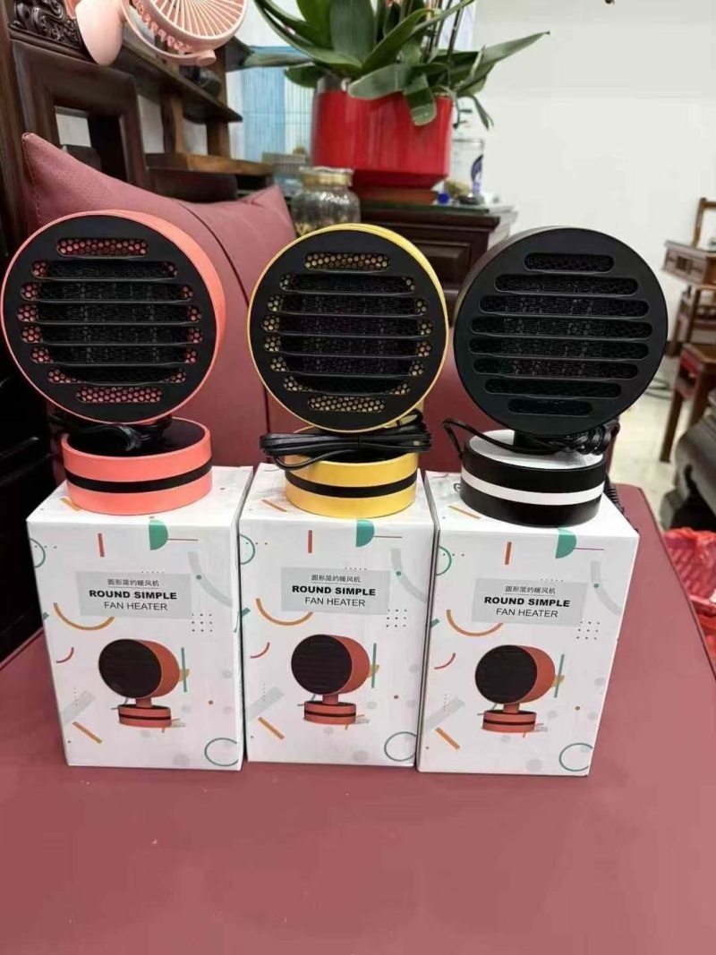 新款暖风机 500W，小型办公室带**，发热取暖家用室内暖风机礼品最佳，过3C认证，全新整齐，1160套