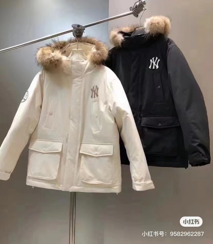 MLB 羽绒服 200多件 带毛领 三标齐全 清货配货