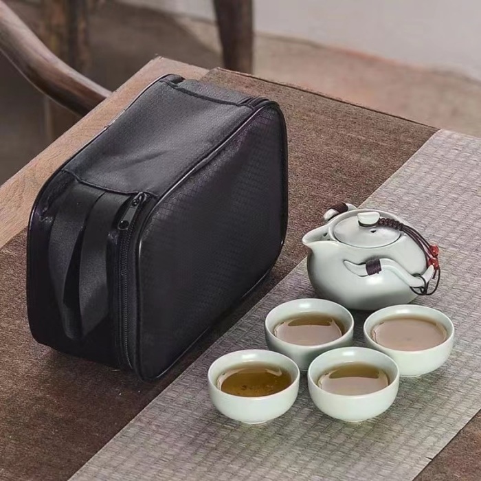 900套户外旅行便携功夫茶具一壶四杯，防摔安全包装，全清每套9元秒！拼手速了