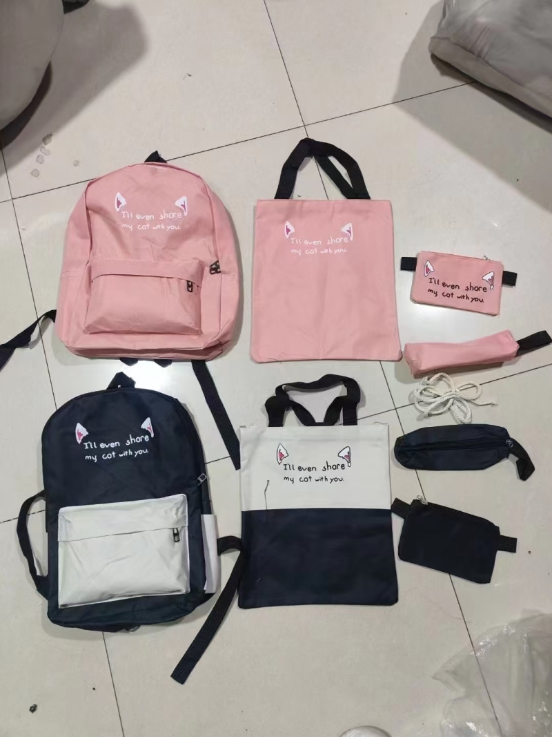 高端学生四件套包包最后几百套，全新独立包装，大货整齐干净，低价处理