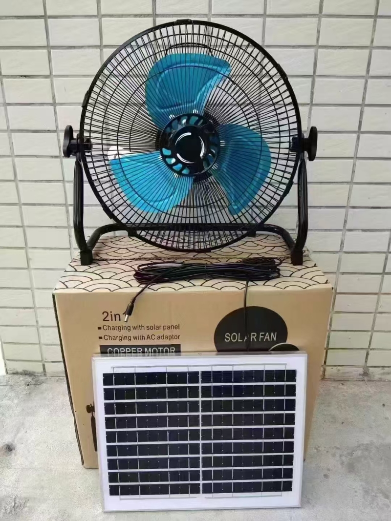 太阳能野外风扇有货，可插电，可电池，可太阳能三种模式，价格美丽清货