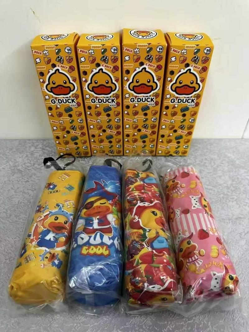 G.DUCK KIDS&零时差联名款五折黑胶防晒伞 3000多把，原箱原件72支/箱，带布套带礼盒