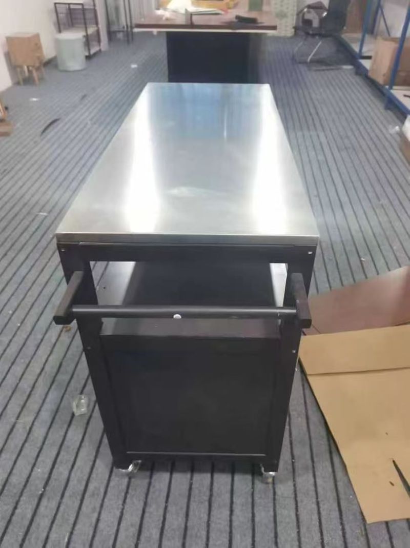 不锈钢外贸餐车2个款各250套，一共500套，板板正正