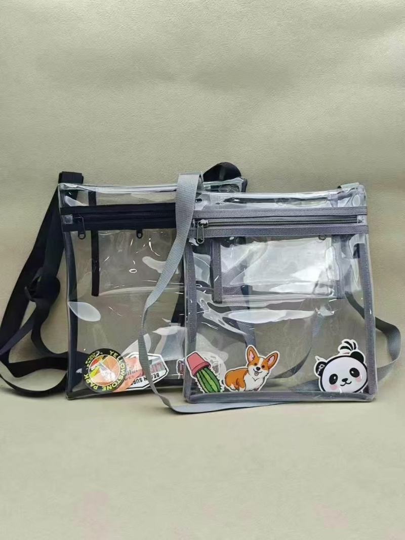 跨境电商出口品牌：Zoegate 11 英寸 x 10 英寸透明斜挎包，TPU材质，全新到货！1600个，喜欢的私聊