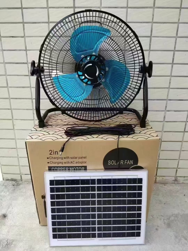 太阳能野外风扇有货，可插电，可电池，可太阳能三种模式，价格美丽清货